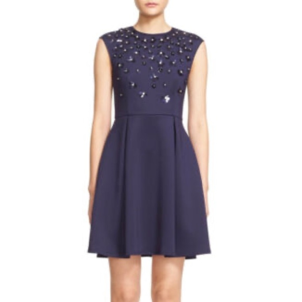 Ted Baker Navy Embellished Dress
